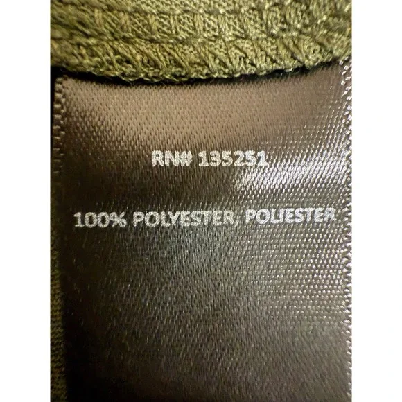 Fraiche by J Olive Green Wrap Waist Tie Jumpsuit Women Size L - Picture 10 of 10